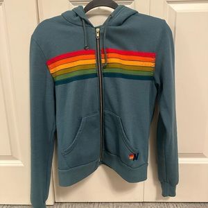 Women’s XS Aviator Nation Blue Zip Up Hoodie